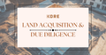 Land Acquisition and Due Diligence checklist