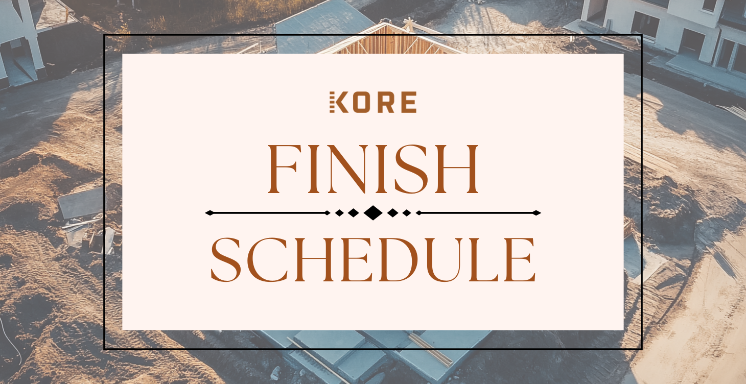 Finish Schedule